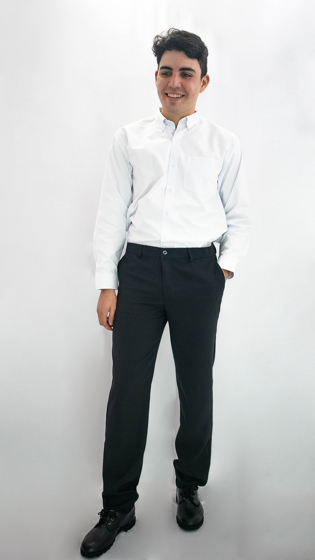 Camisa Oxford Manga Larga para Hombre
