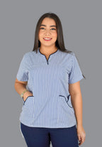 Conjunto Pampas Rayas Azul Oscuro