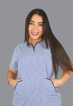 Conjunto Pampas Rayas Azul Oscuro