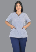 Conjunto Pampas Rayas Azul Oscuro