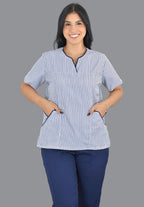 Conjunto Pampas Rayas Azul Oscuro