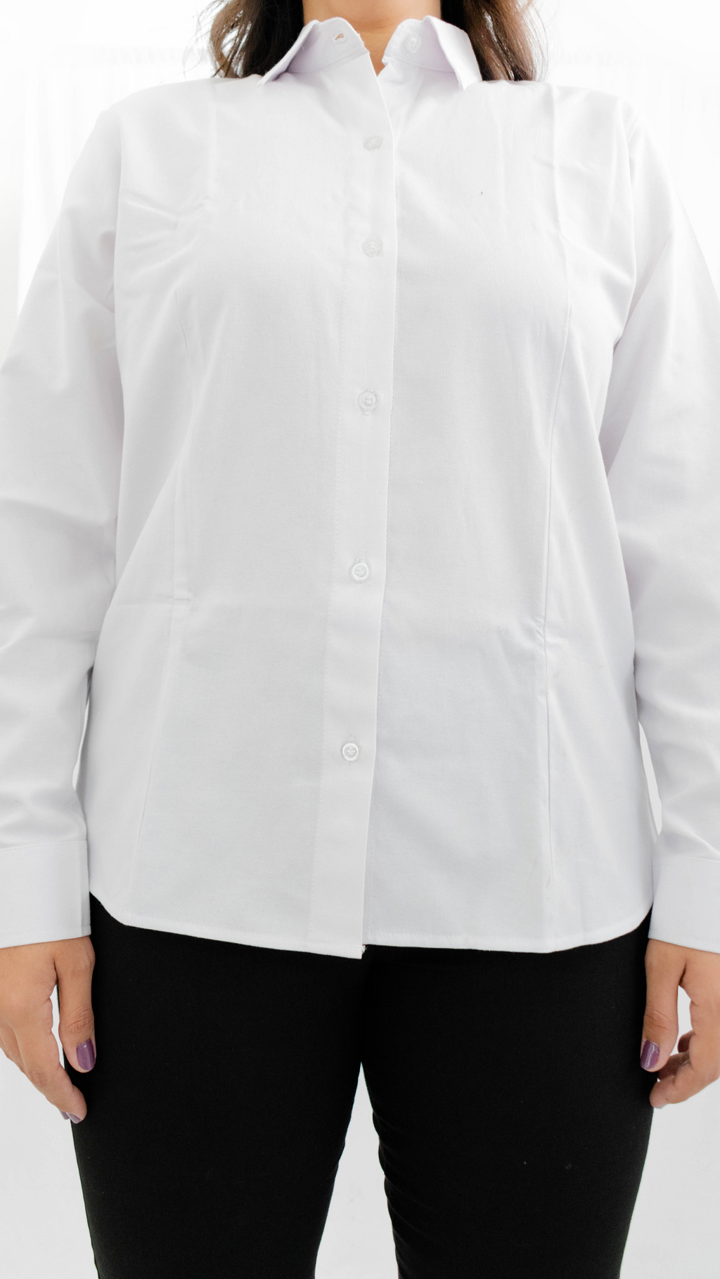 Camisa Oxford Dama Manga Larga