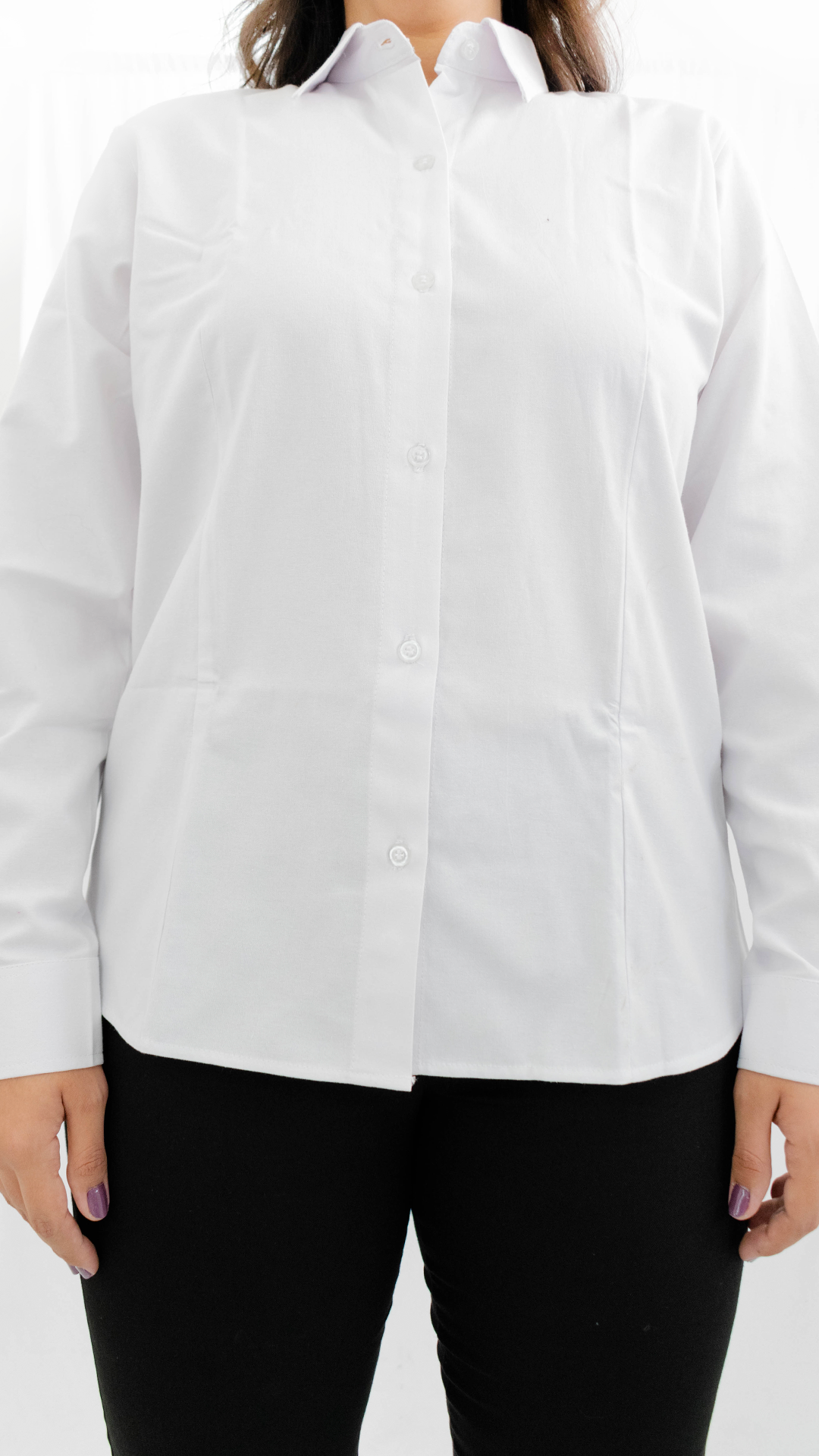 Camisa Oxford Dama Manga Larga