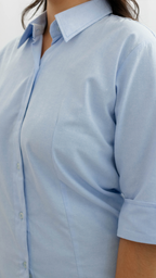Camisa Oxford Dama Manga Larga