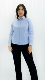 Camisa Oxford Dama Manga Larga