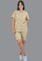 Conjunto Bermuda Popelina Caqui