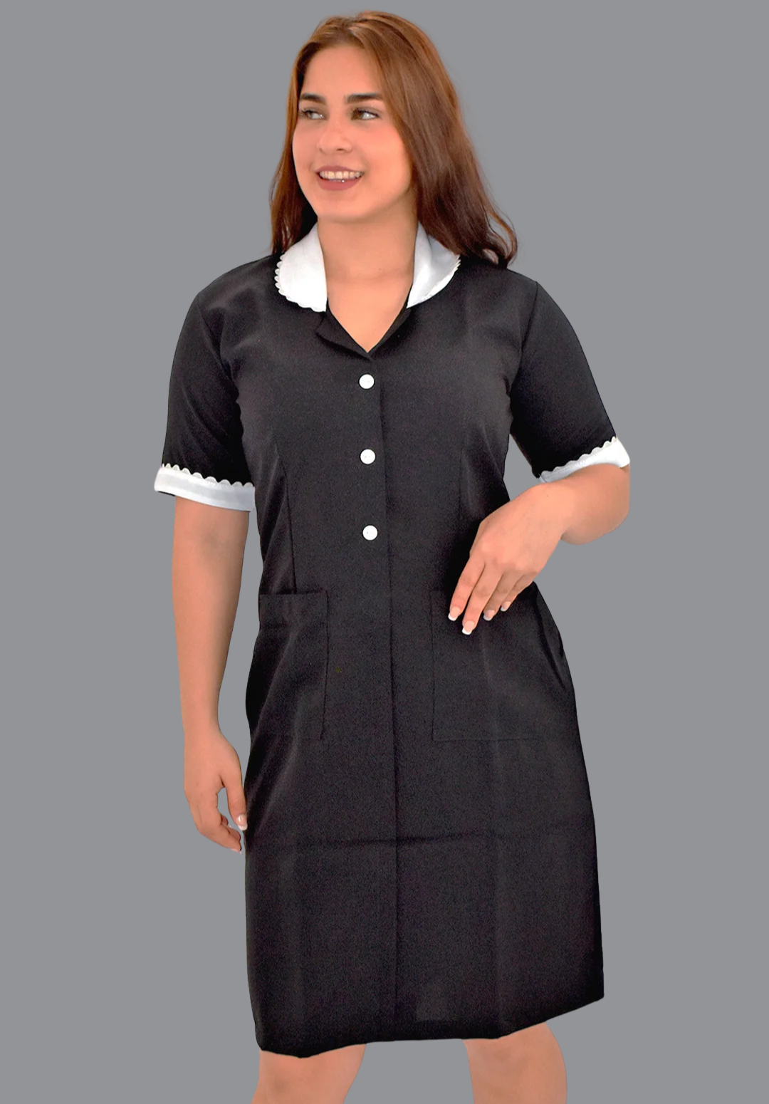Vestido Lino Flex Negro
