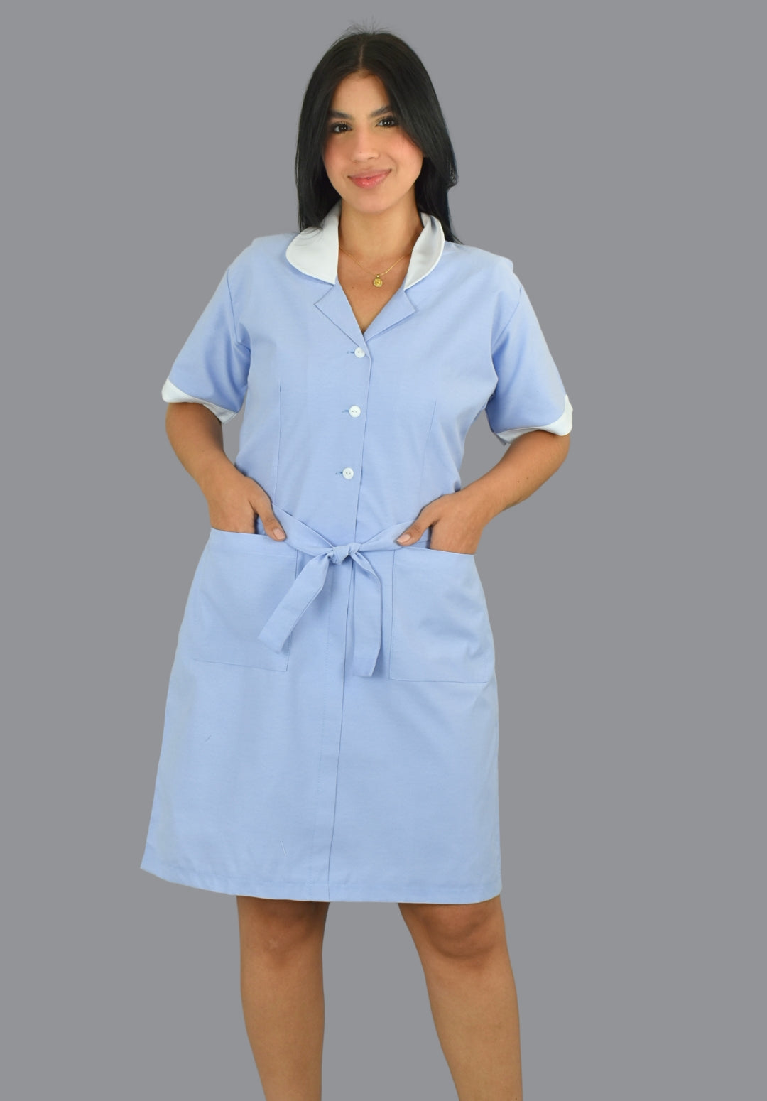 Vestido Oxford Azul