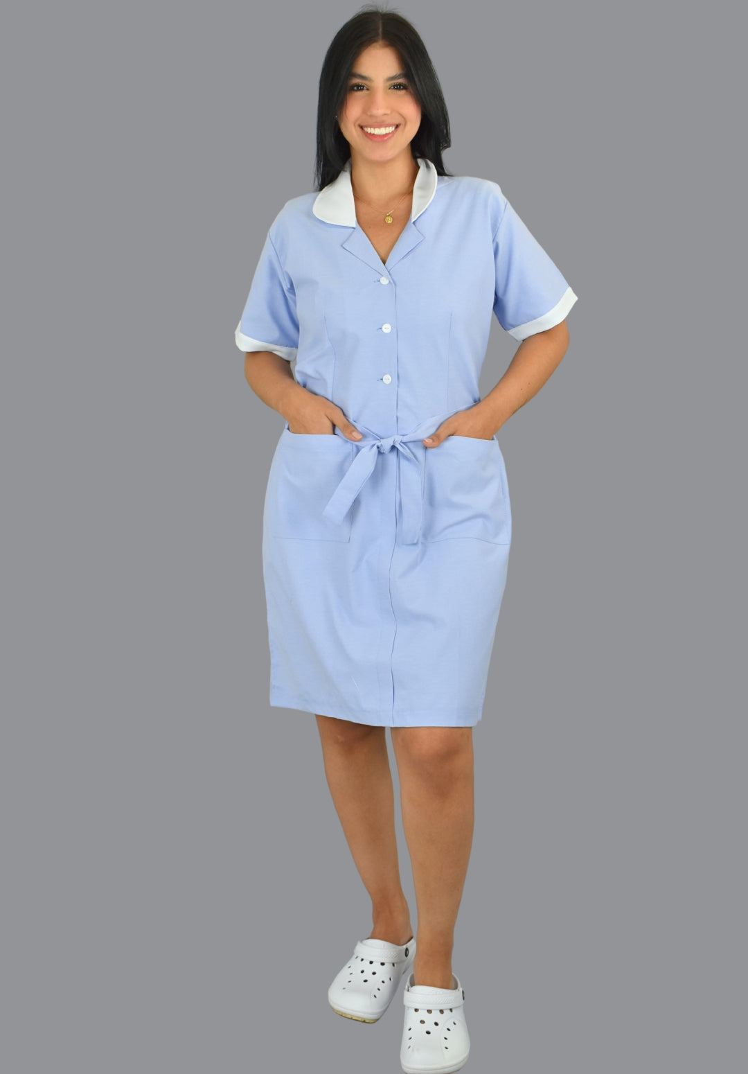 Vestido Oxford Azul