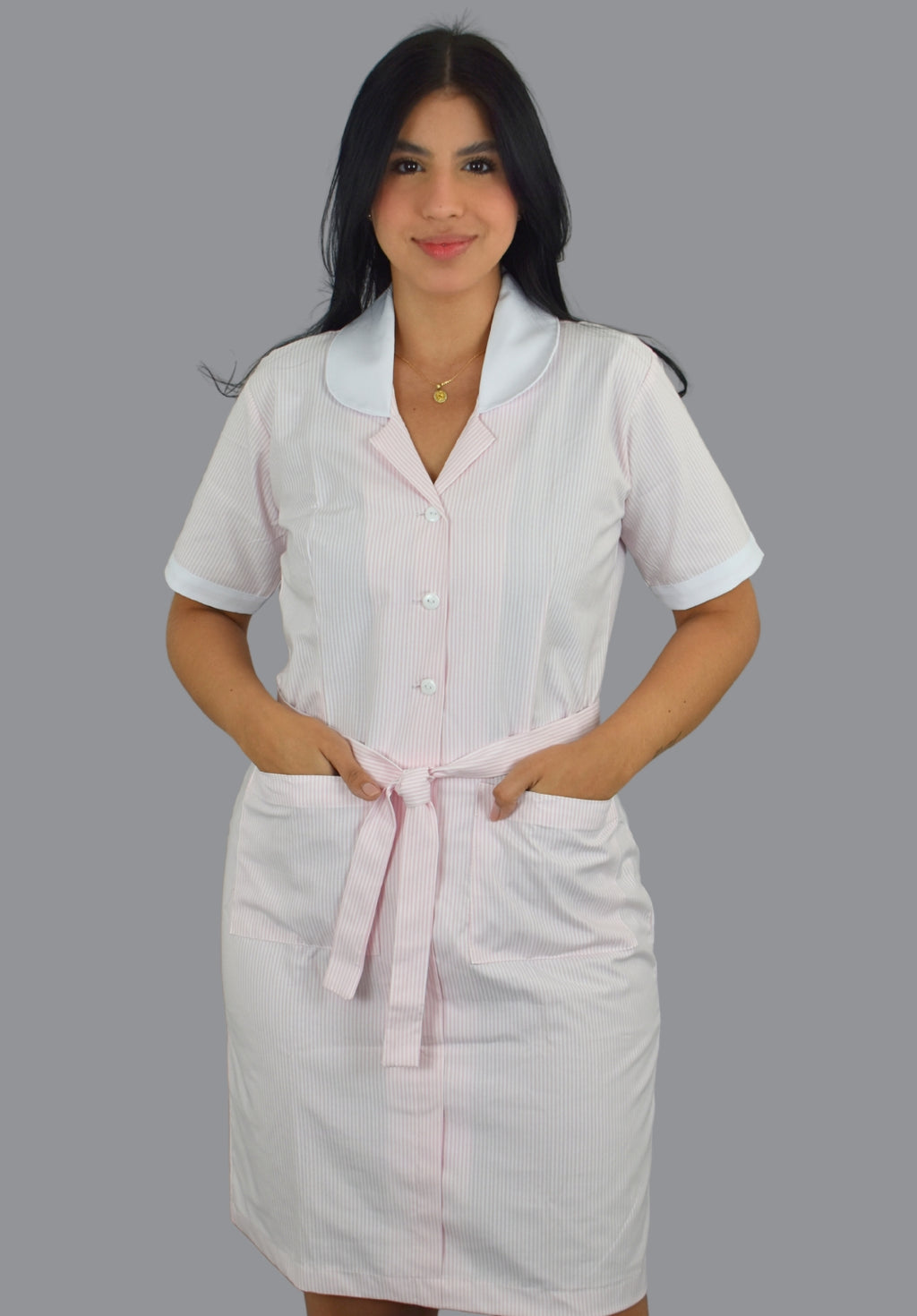 Vestido Rayas Rosadas