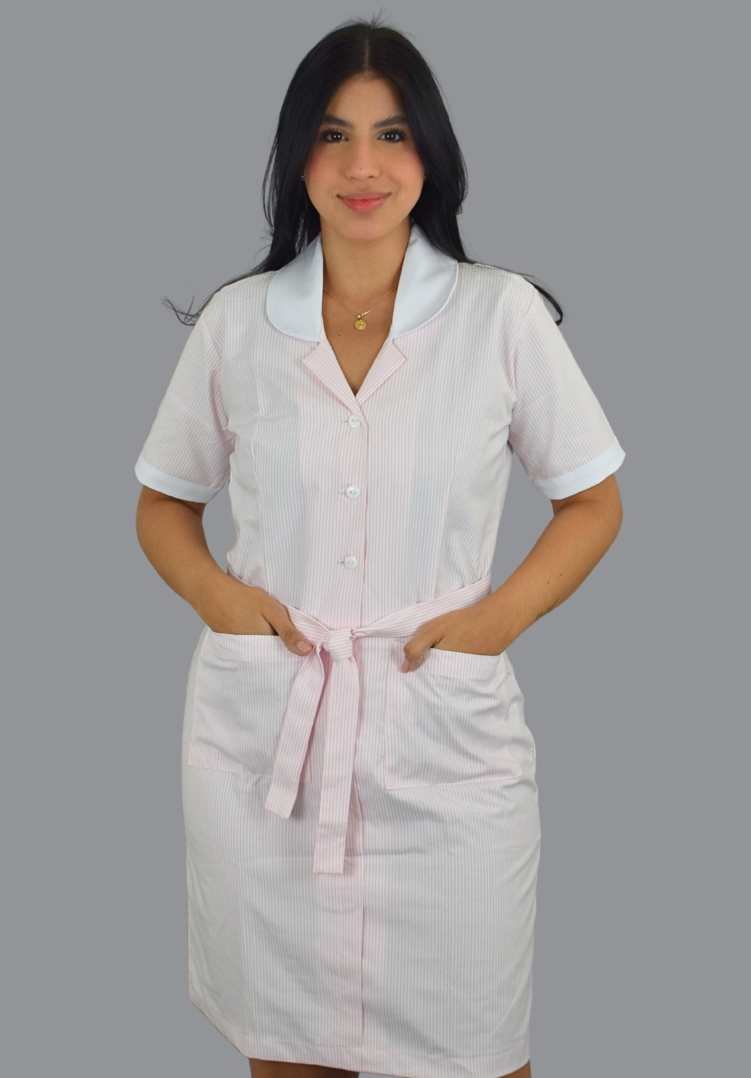 Vestido Rayas Rosadas