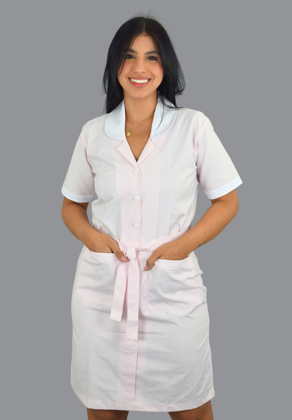 Vestido Rayas Rosadas
