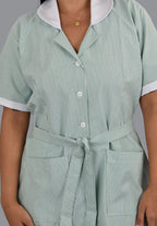 Vestido Oxford Rayas Verdes