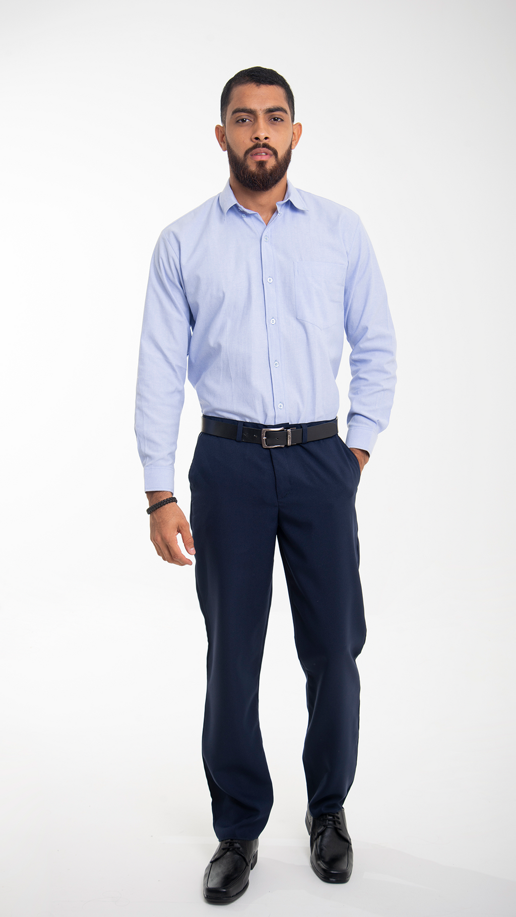 Camisa Oxford Manga Larga para Hombre